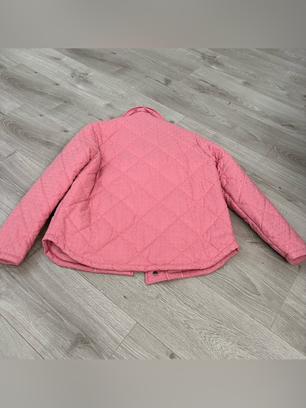 Boden Pink Quilted Snap-Front Puffer Jacket - Picture 3 of 3